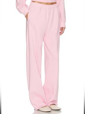 SKIMS Pink Fleece Track Pants